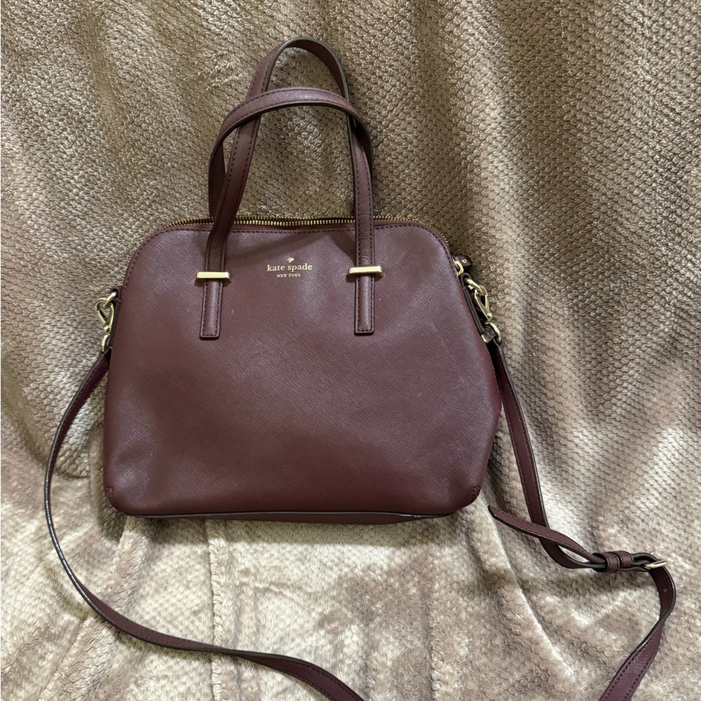 Kate Spade Maroon Leather Handbag